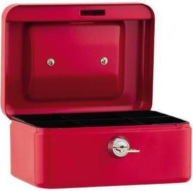 Soennecken Cash box 15,2x8x11,5cm 5 compartments red