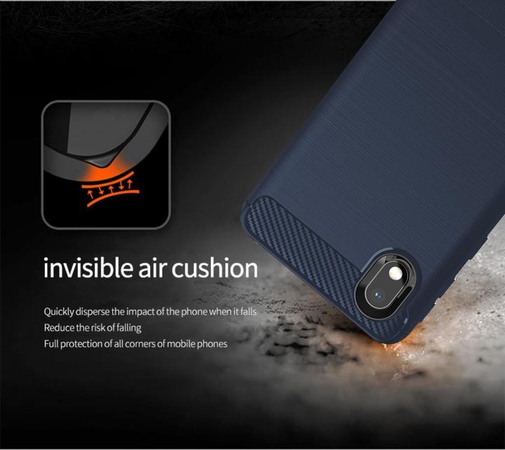 Actual product image Cadorabo TPU Ultra Slim carbon stainless steel Combi Cover (Samsung Galaxy A10, HTC One M10)