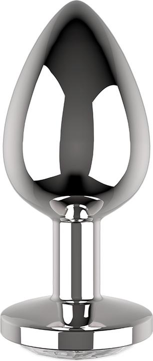 Actual product image Coquette Chic Desire Anal Plug Metal White Colour Size L 4 X 9cm