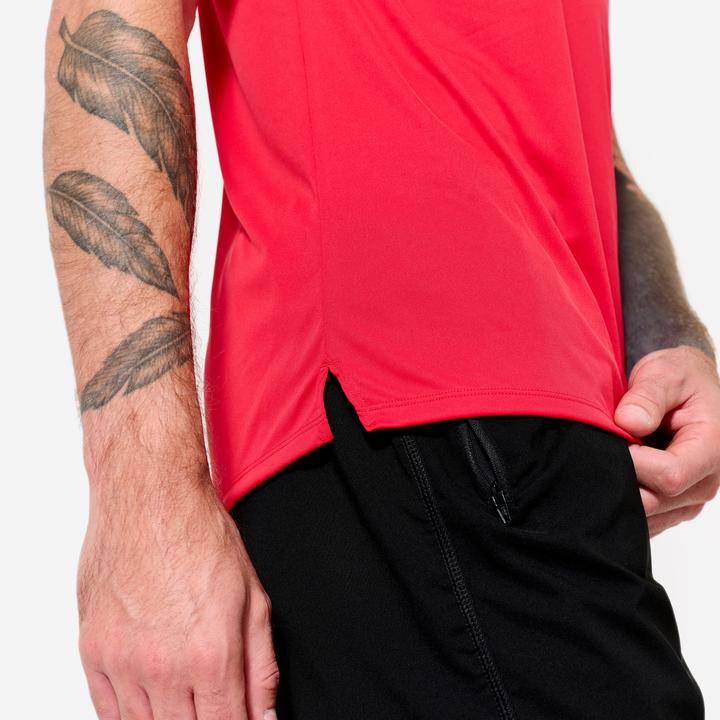 Produktbild Domyos T-Shirt Herren atmungsaktiv Rundhalsausschnitt - rot (XL)
