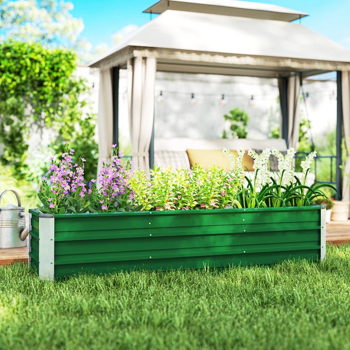 Actual product image Outsunny Garden bed including gardening gloves and bed signs