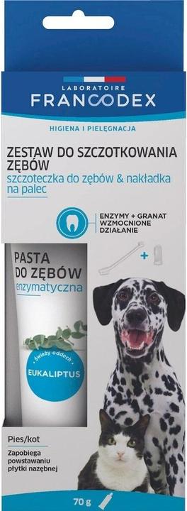 Immagine prodotto Francodex Set spazzolino e dentifricio DE (Cane, Gatto)
