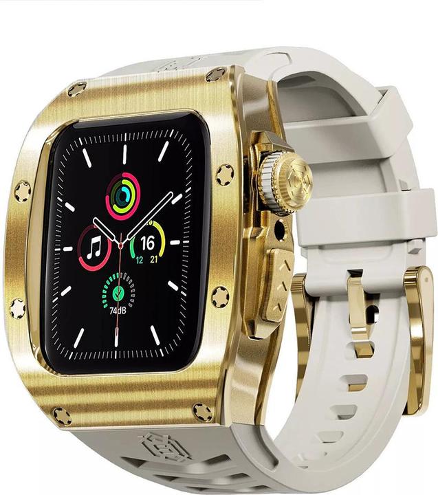 Image du produit Shellbox - Waterproof IP68 + Watchband - Apple Watch 4 / 5 / 6 / SE (44mm) - Gold