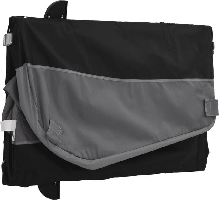 Actual product image VidaXL Fahrradanhänger Schwarz und Grau 45 kg Eisen,Farbe