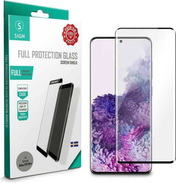 Actual product image SIGN Samsung Galaxy S20 Ultra Full Coverage Screen Protector Tempered Glass (Samsung Galaxy S20 Ultra)