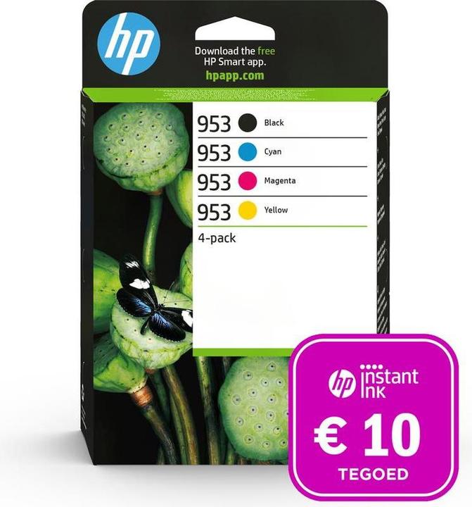 Actual product image HP 953 - Inktcartridge kleur & zwart + Instant Ink tegoed