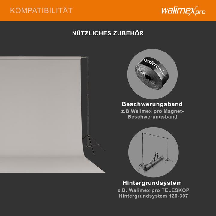 Produktbild Walimex pro Hintergrundkarton 2,60x10m light grey Fotohintergrund Backdrop Fotostudio (260 cm)