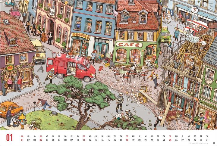 Produktbild Göbel & Knorr Wimmelbilder Edition Kalender 2026 (58 x 39 cm, Deutsch)