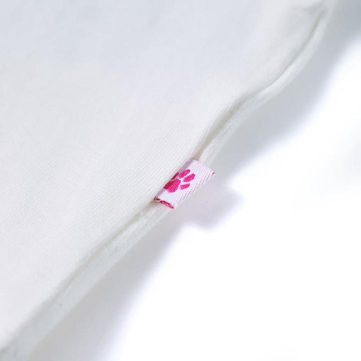 Produktbild VidaXL Kinder-T-Shirt mit Rüschenärmeln Ecru 140,Material: 95 (140)