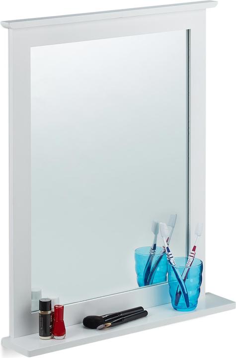 Immagine prodotto Relaxdays Specchio bagno con mensola per bagno (56 x 10 x 68 cm)