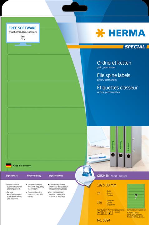 Produktbild HERMA Ordneretiketten A4