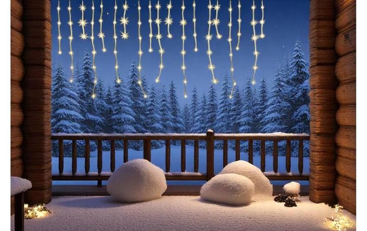 Produktbild Dameco LED Vorhang Outdoor «Icicle» 190 cm x 80 cm (5 m)