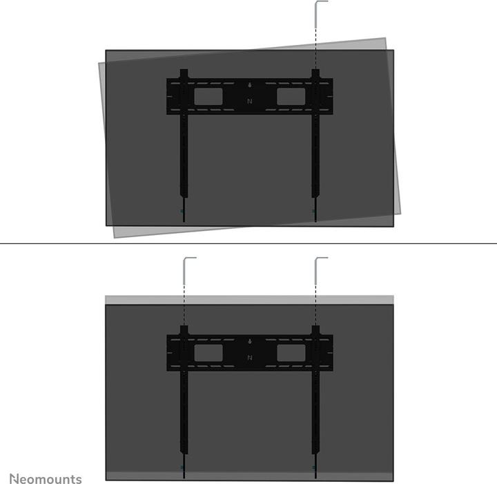Immagine prodotto Neomounts Supporto a parete 800x600mm 125kg/43-98"/fisso/nero/carico pesante (Muro, 98", 125 kg)