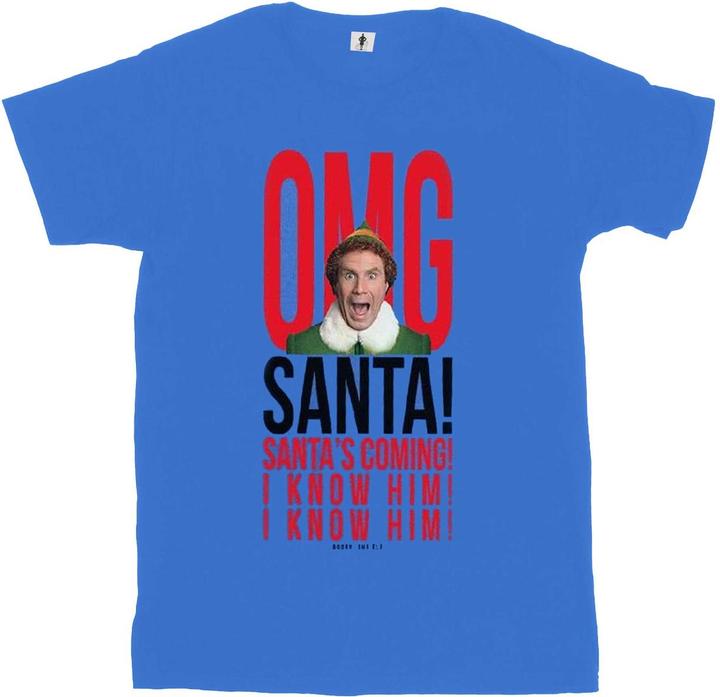 Immagine prodotto Elf OMG Santa I Know Him Maglietta Donna (S)