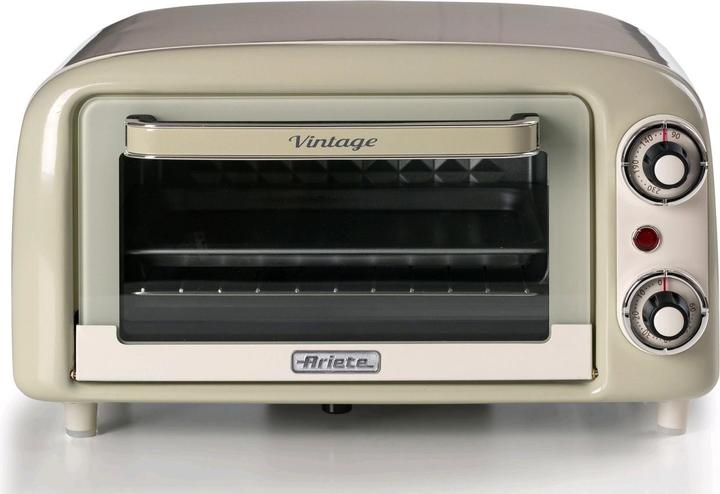 Produktbild Ariete Mini-Backofen Vintage Beige (weiss/hellgrün, 800 Watt, 10 Liter)