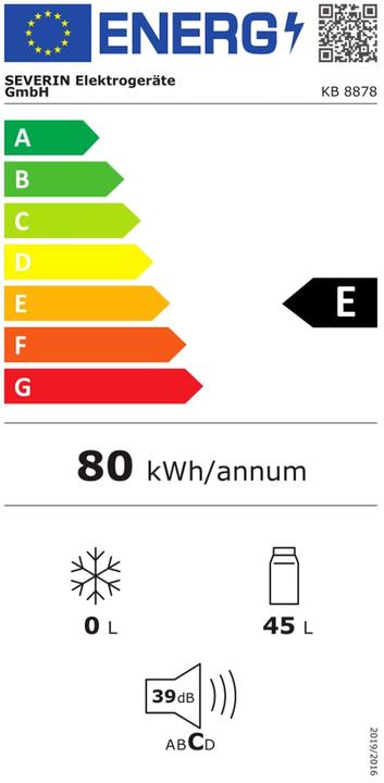 Energie-Label Severin KB8878 (45 l)