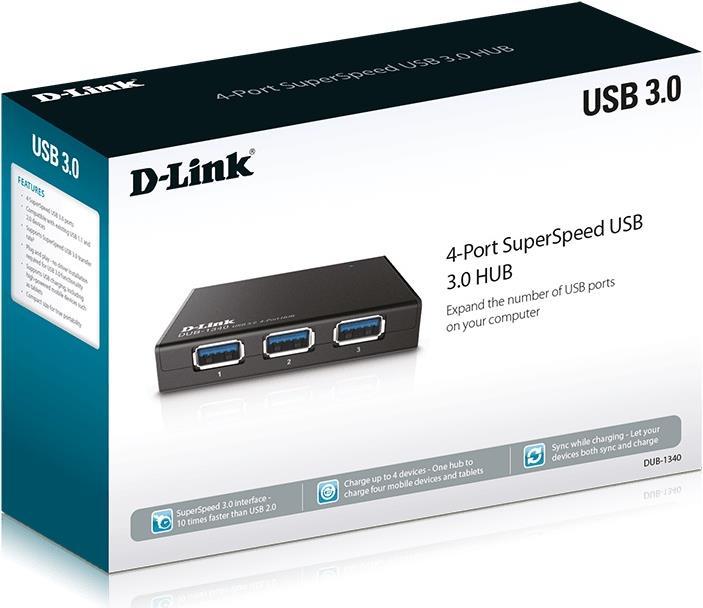 Actual product image D-Link Dub-1340 (USB-A, 4 Ports)