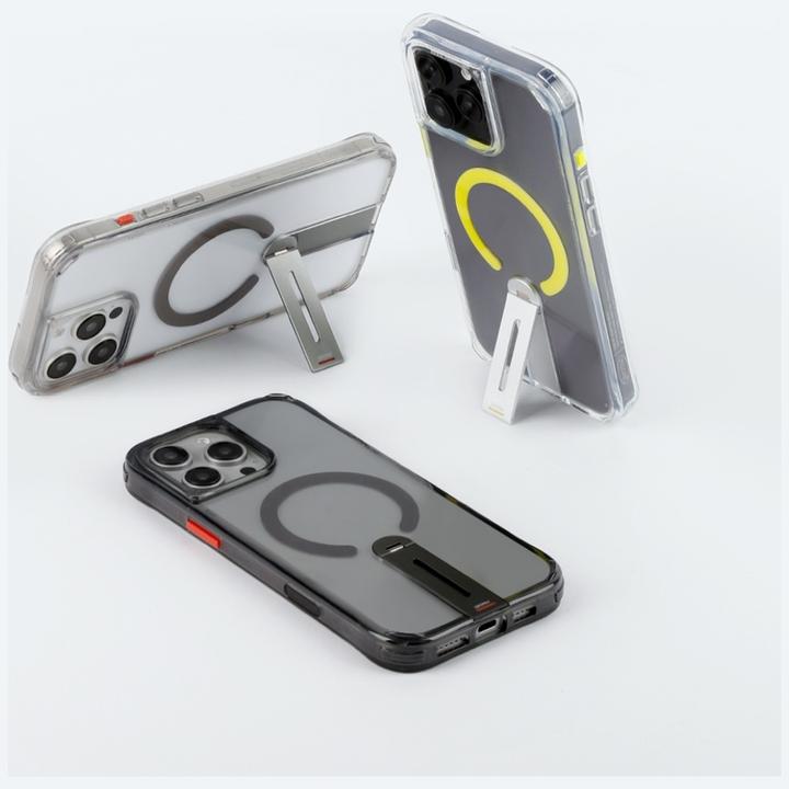 Produktbild Skinarma Case Helix for iPhone 16 Pro Max Magnetic Charging 360 Rotating Stand transparent (Apple iPhone 16 Pro Max)