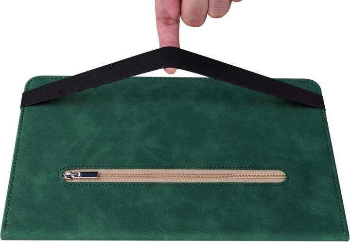 Actual product image Cover-Discount Galaxy Tab S9+ - protective cover with zipper bag green (Galaxy Tab S9 Plus)