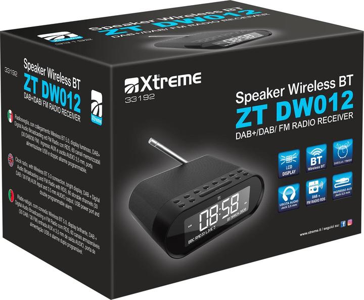 Immagine prodotto Xtreme BT Wireless Portable Radio DABFM USB Charge 33192 Black (FM, DAB)