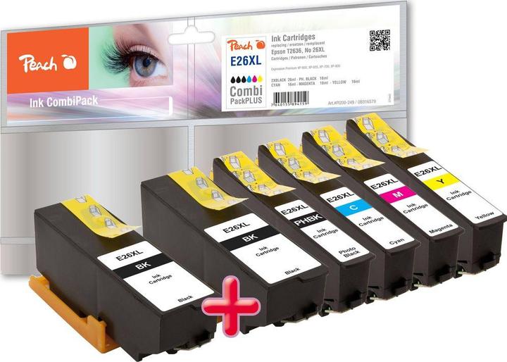 Peach 26XL Multipack (M, C, Y, PBK, BK)