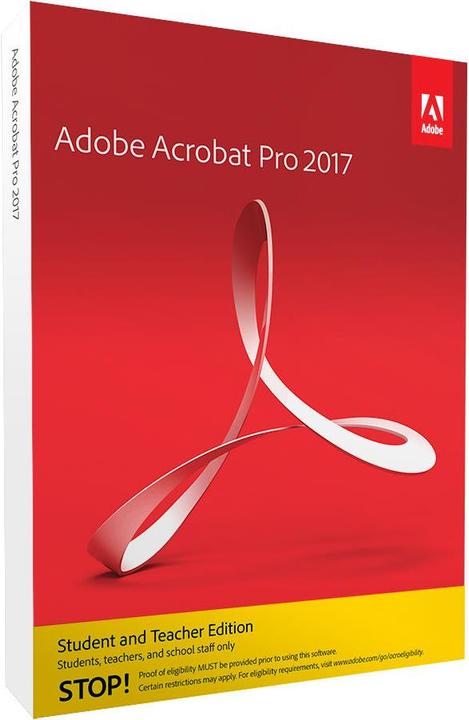Produktbild Adobe Acrobat Professional 2017 Student & Teacher Version (Nachweis erforderlich) (1 User, unbegrenzt)