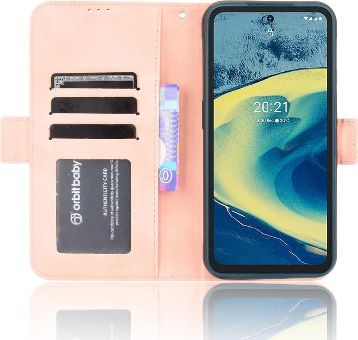Actual product image Cover-Discount Nokia XR20 - case with many card slots pink (Nokia XR20)