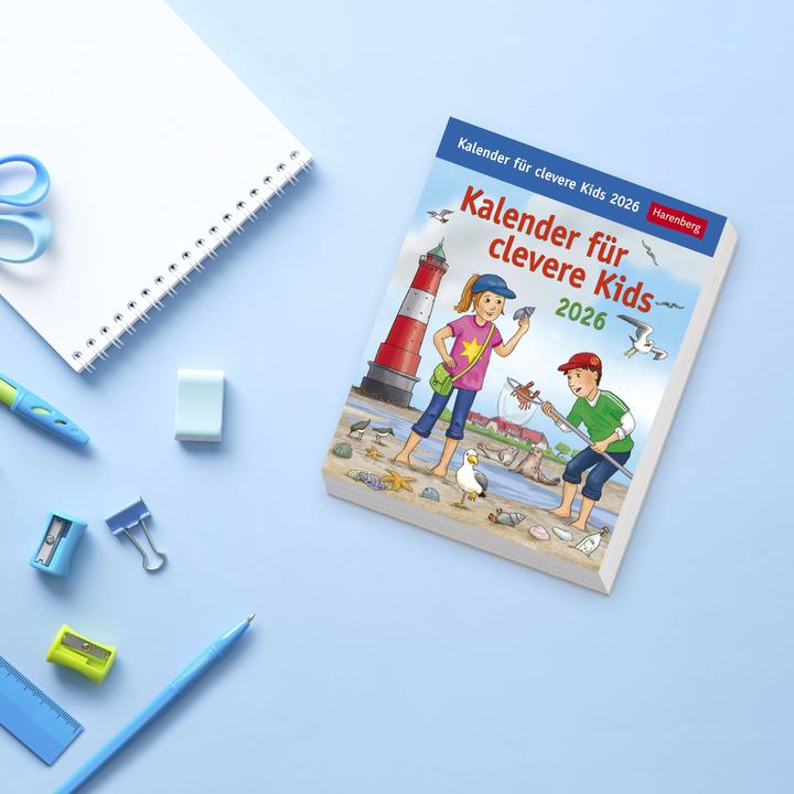 Produktbild Harenberg Kalender für clevere Kids Tagesabreisskalender 2026 (Deutsch)