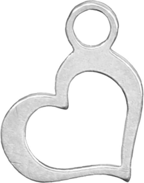Actual product image Star Piercing Anhänger silber Herz (without brass, Surgical steel 316L)