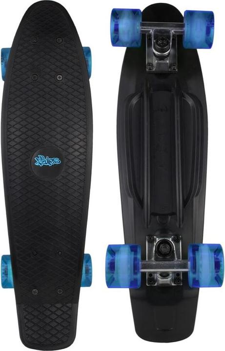 Actual product image No Rules Skateboard ABEC 5 Fun black - transparent blue (7.09")
