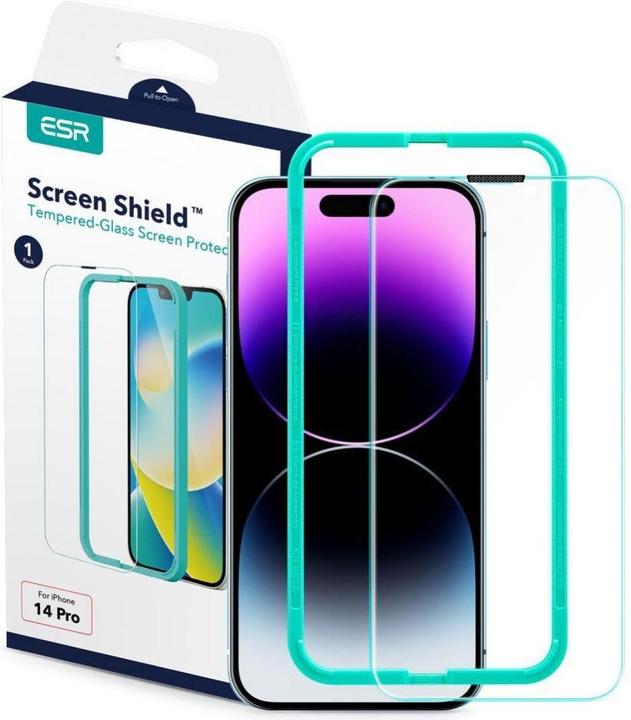 Immagine prodotto ESR Schermo In Vetro Temperato Iphone 14 Pro Trasparente (1 Pezzo/i, Apple iPhone 14 Pro)