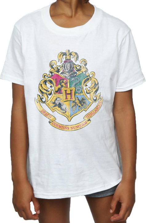 Immagine prodotto Maglietta in cotone con stemma di Hogwarts per ragazze (140, 146)