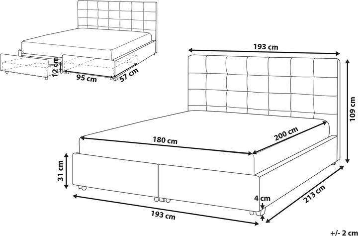 Actual product image Beliani Rochelle (180 x 200 cm)