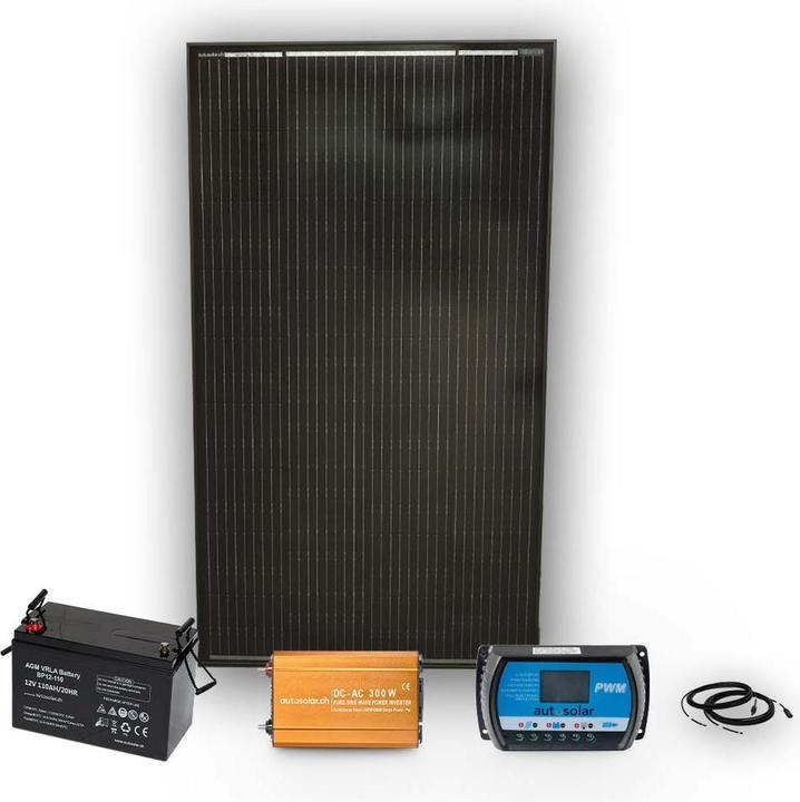 Produktbild Autosolar Solaranlage Camper 160W mit Batterie 110Ah und 300W-Wechselrichter (160 W)