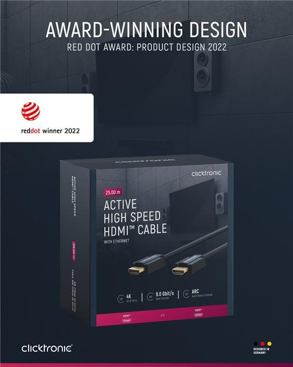 Actual product image clicktronic HDMI (Typ A) — HDMI (Typ A) (25 m, HDMI)