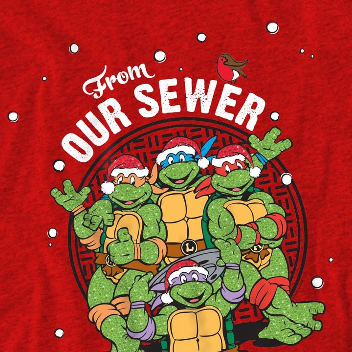 Immagine prodotto Teenage Mutant NT Merry Christmas From Our Sewer Maglietta Adulto Unisex (M)