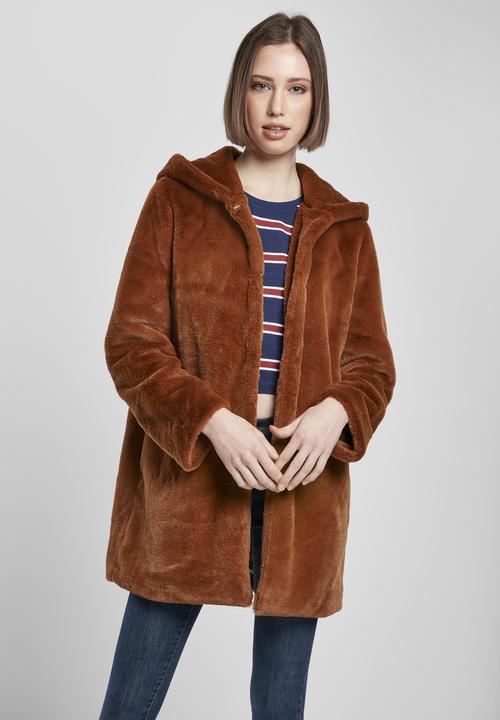 Actual product image Urban Classics Ladies Hooded Teddy Coat (M)