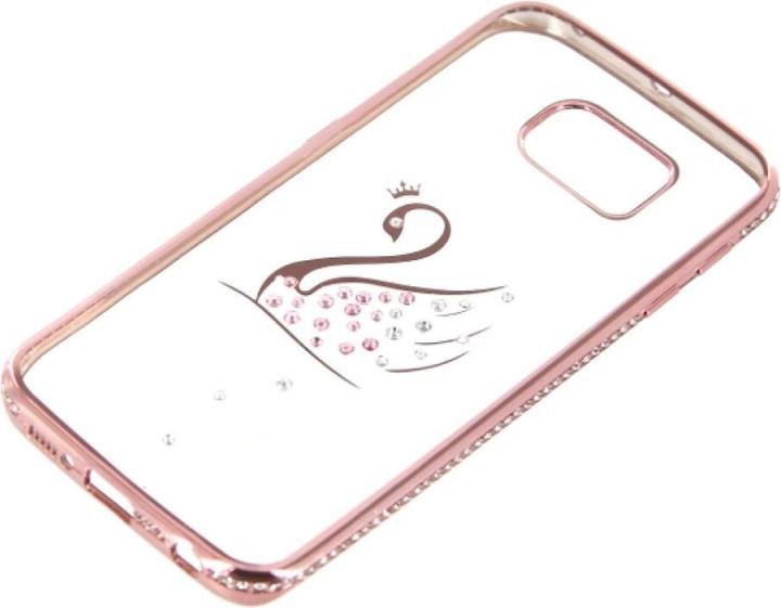 Produktbild OEM TPU Case Bling Samsung S6 Edge-swan rosegold (Samsung Galaxy S6 Edge)