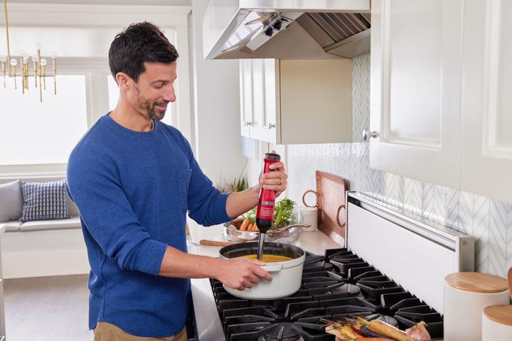 Image du produit Black & Decker Mixeur plongeant Kitchen Wand Rouge, 2 pièces