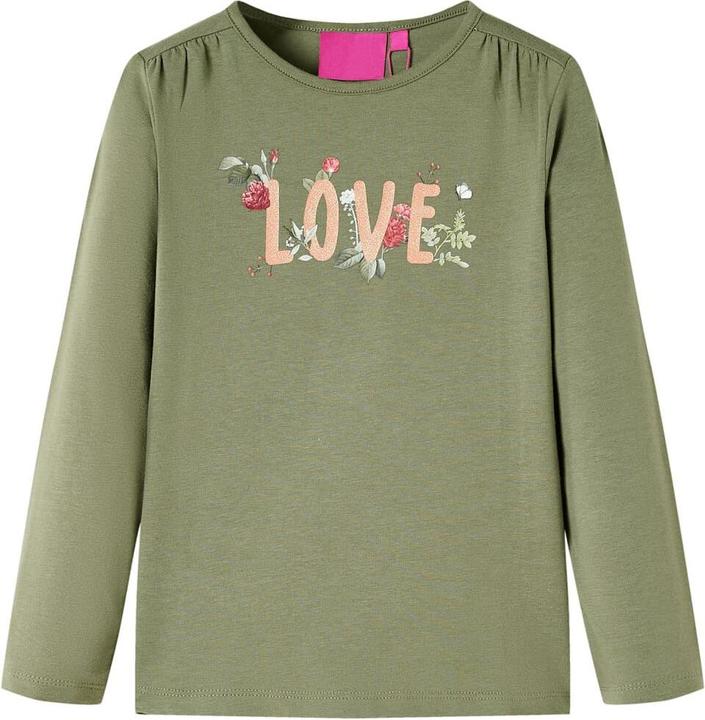 Actual product image VidaXL Children's long-sleeved shirt khaki 140,Material: 95 % cotton. 5 (140)