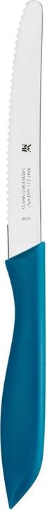 Produktbild WMF Brotzeitmesser Brötchenmesser Frühstücksmesser Set 2tlg 23cm Wellenschliff blau (11 cm)