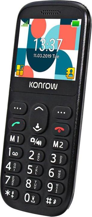 Actual product image Konrow Senior 231 (Écran 2.31" - Double Sim - Dock de charge Fourni) Noir