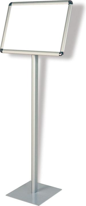 Produktbild Franken Infoständer "Standard", DIN A3 quer, Höhe: 1.200 mm silbereloxierter Aluminiumrahmen, 25 mm Klapprah (A3)