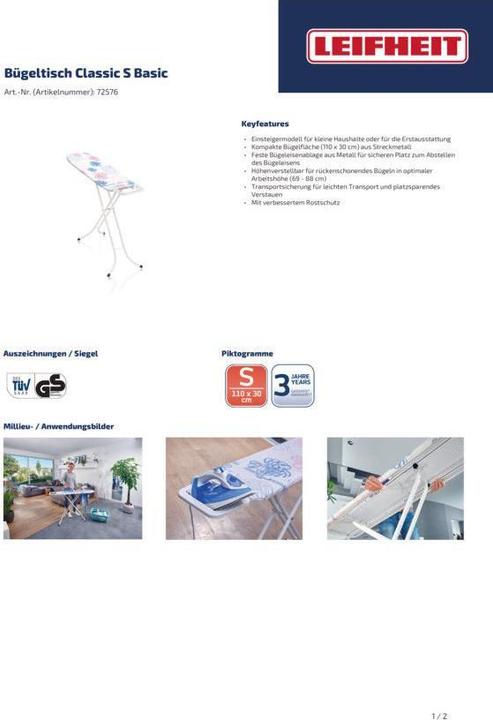 Actual product image Leifheit Fashion S (110 x 30 cm)
