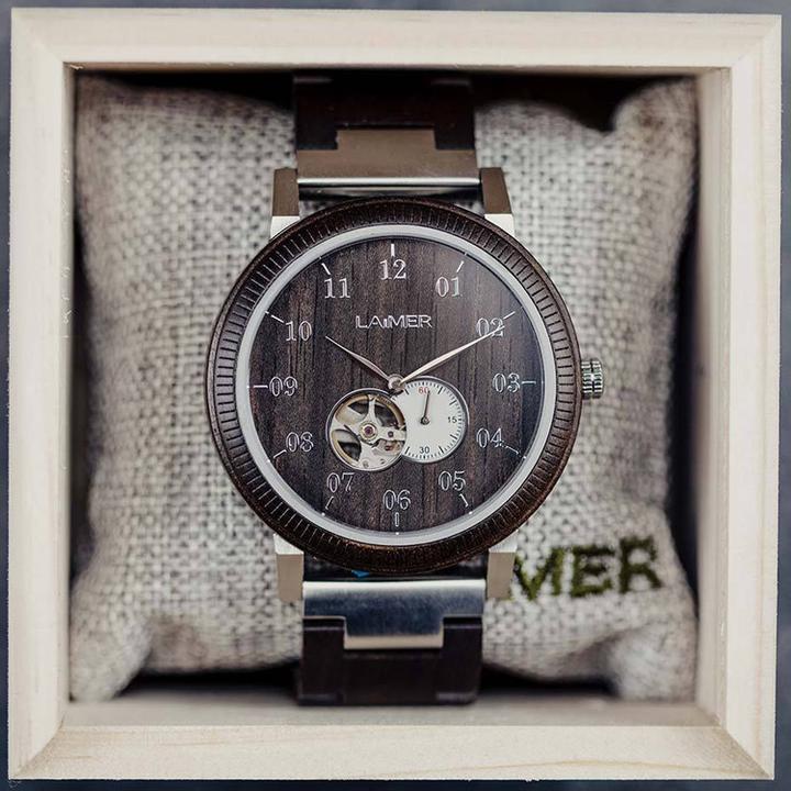 Image du produit Laimer Montre-bracelet Holzuhr Robin (Montre analogique, 49 mm)