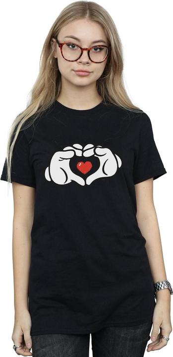 Immagine prodotto Disney Mickey Mouse Heart Hands Maglietta Ampia Donna (M)