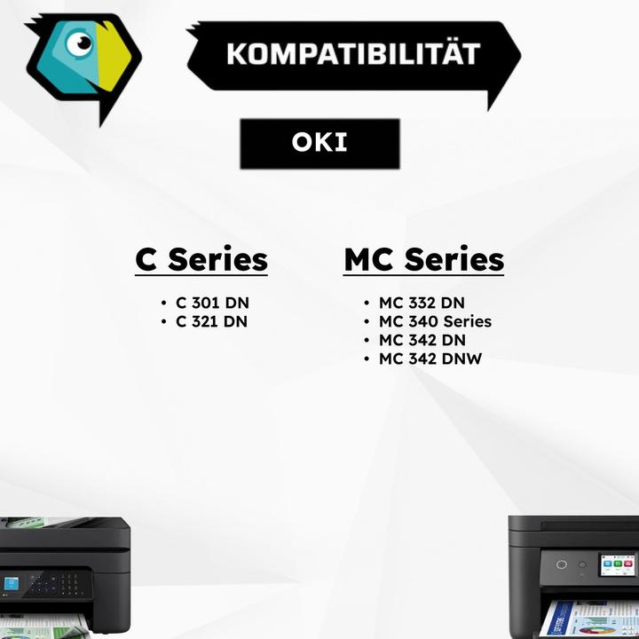 Image du produit Inkadoo Toner multipack compatible avec OKI C301 / C321 contient 4x cartouche toner noir cyan magent... (M, C, Y, CF)