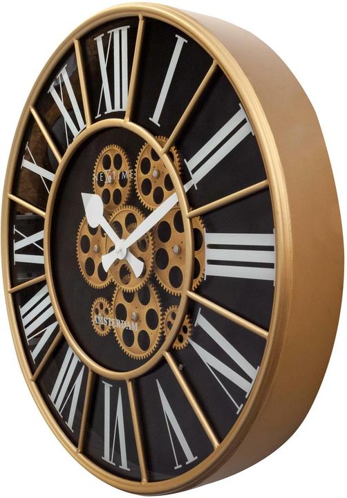 Image du produit Nextime Horloge murale William blanc/marron, 50 cm (50 cm)