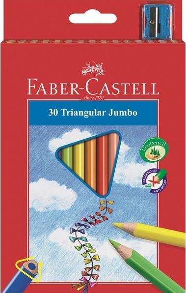 Actual product image Faber-Castell Triangular crayons Jumbo, case of 30 (Sorted, 30 x)