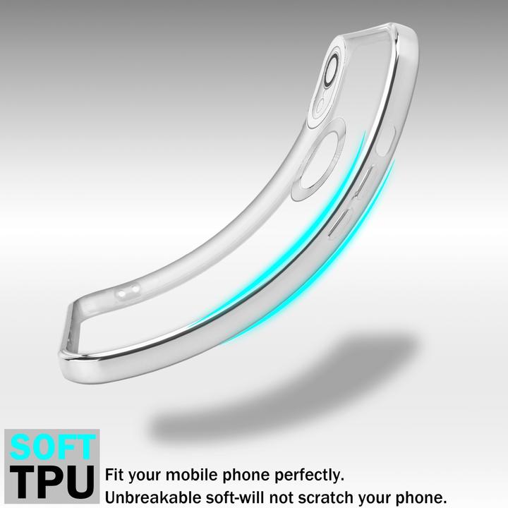 Actual product image Cadorabo TPU Chrome case with camera protection for Apple iPhone XR (Apple iPhone XR)